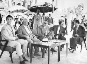 لقاء الرئيس الجزائري  أحمد بن بلة  و  جمال عبد الناصر  و  عبد السلام عارف