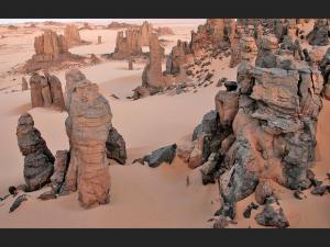 منظر صحراوي بمنطقة  تاهڨارت