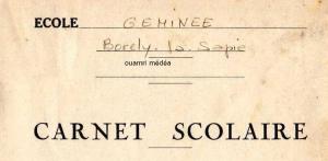 page de cachier de composition